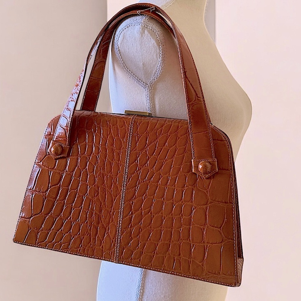 Nordstrom Leather Alligator Print Structured Bag - Picture 10 of 10